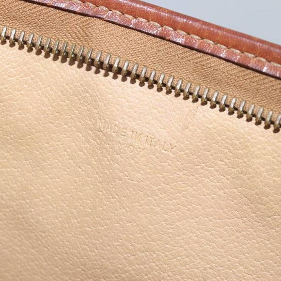 CELINE Macadam Canvas Clutch Bag PVC Brown Auth bs14884 - Picture 12 of 16